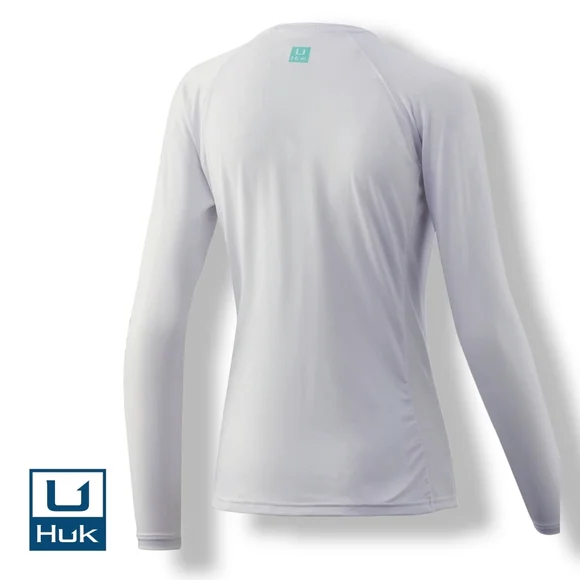 HUK Women's Pursuit Long Sleeve Performance Shirt + Sun Protection - Picture 2 of 3